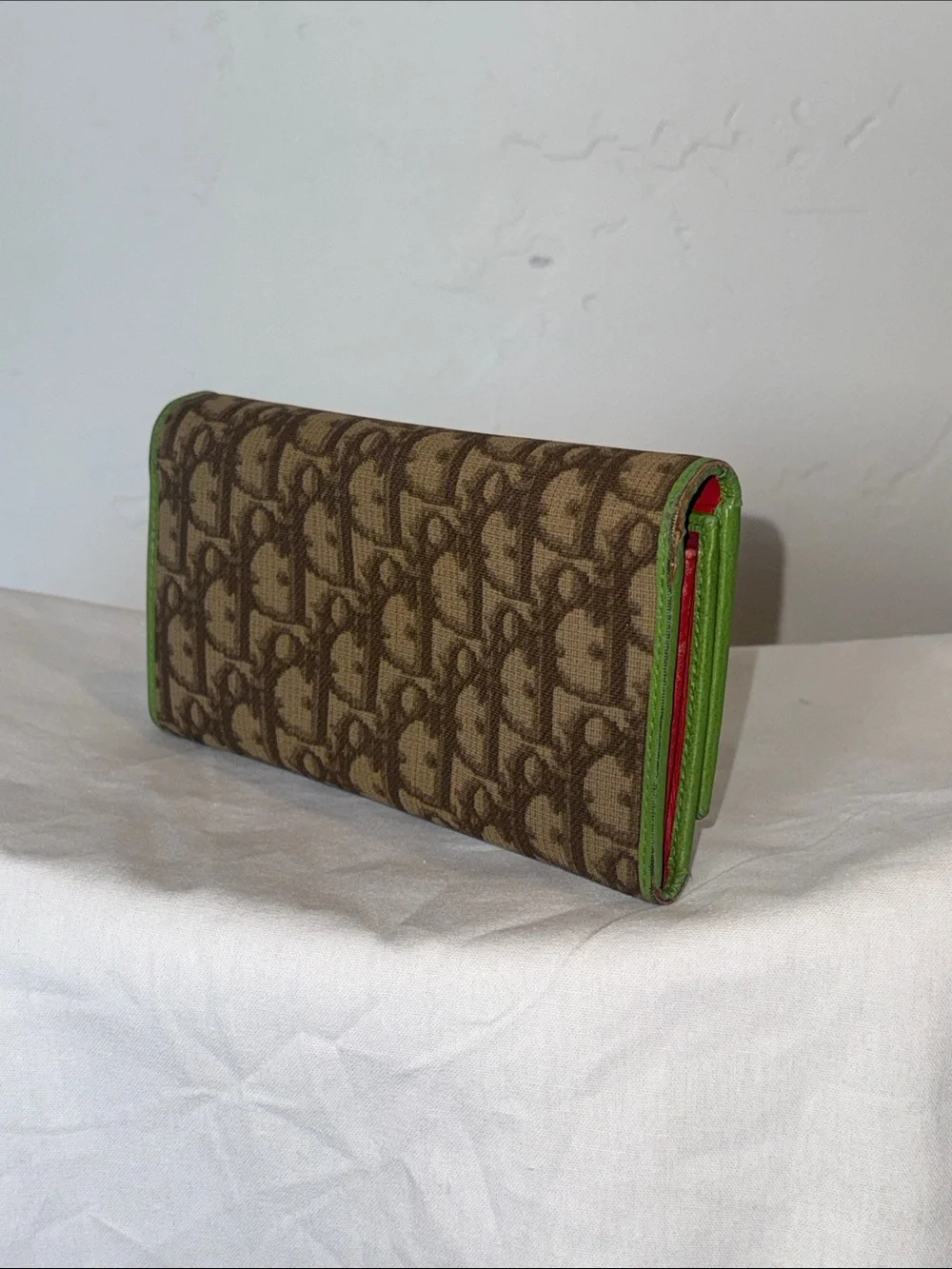 Dior Brown Monogram Canvas Vintage Y2K Rasta Number 1 Wallet